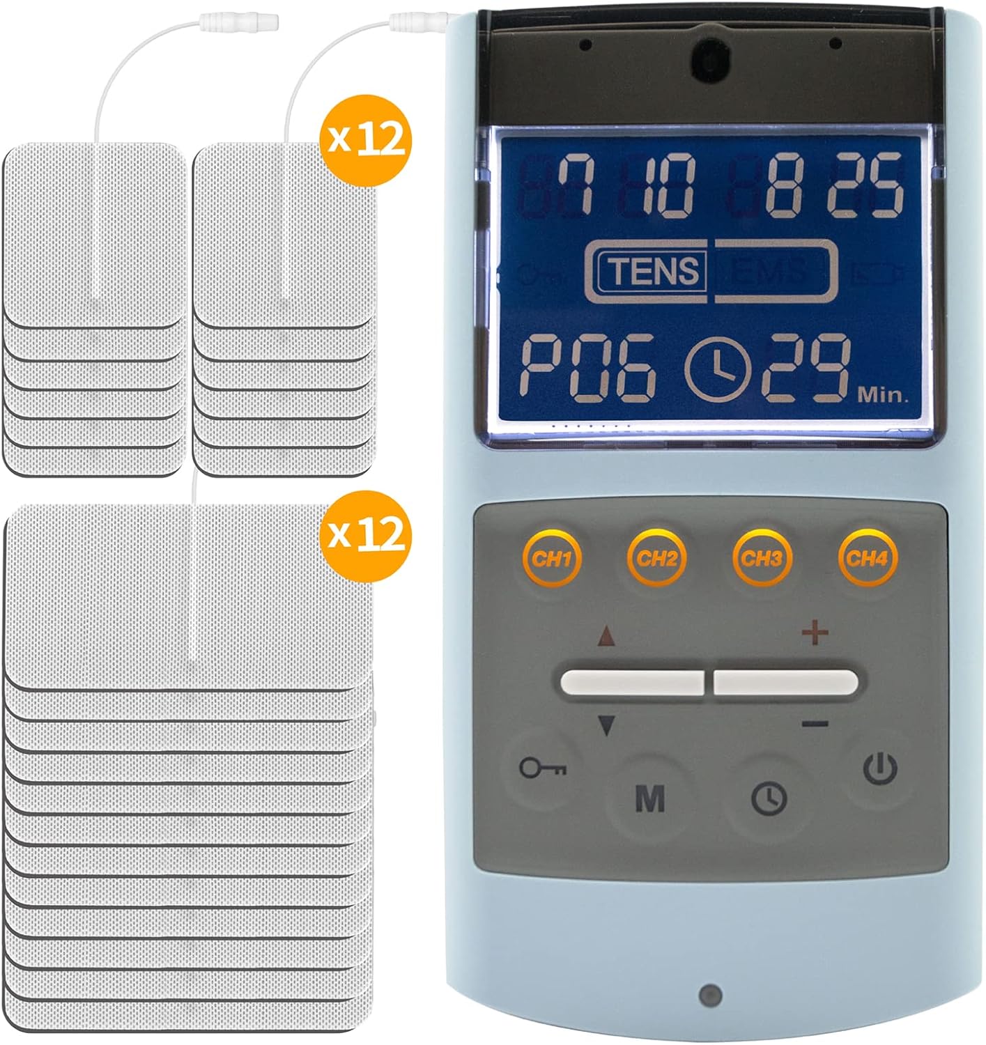 iStim EV-906 TENS EMS Muscle Stimulator Combo Unit with Gel Electrode Pads

