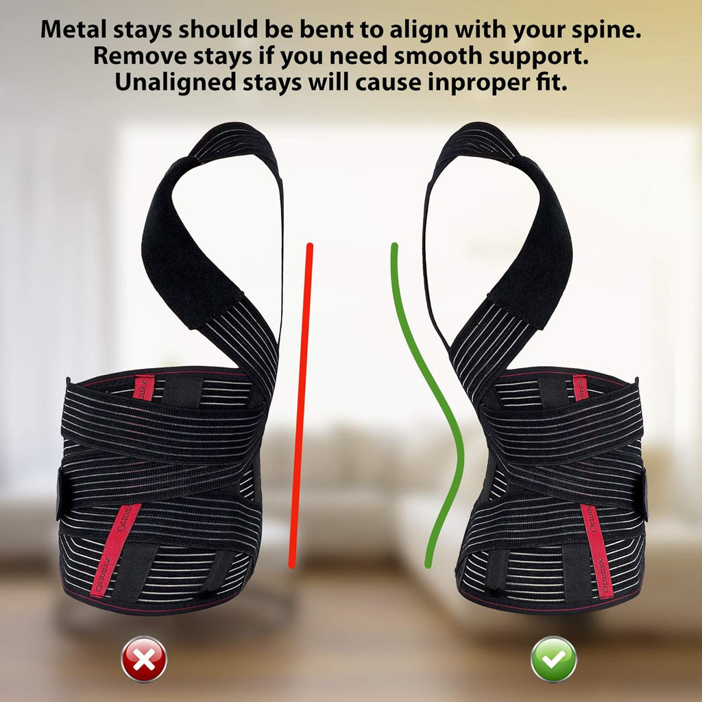 ORTONYX TLSO Thoracic Back Support Brace with Removable Dorso-Lumbar Pad


