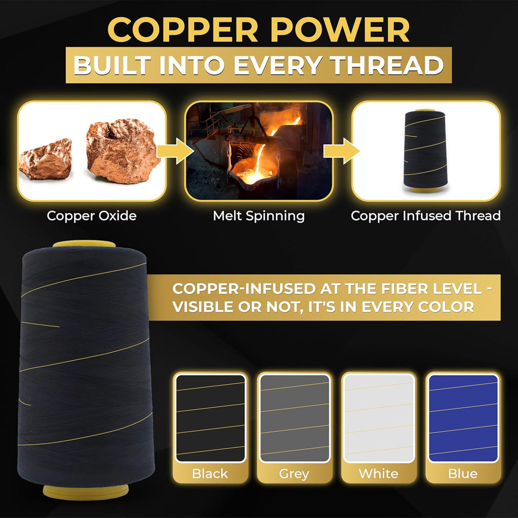 CopperJoint Athletic Ankle Compression Sleeve, Breathable Pull-On Brace for Support

