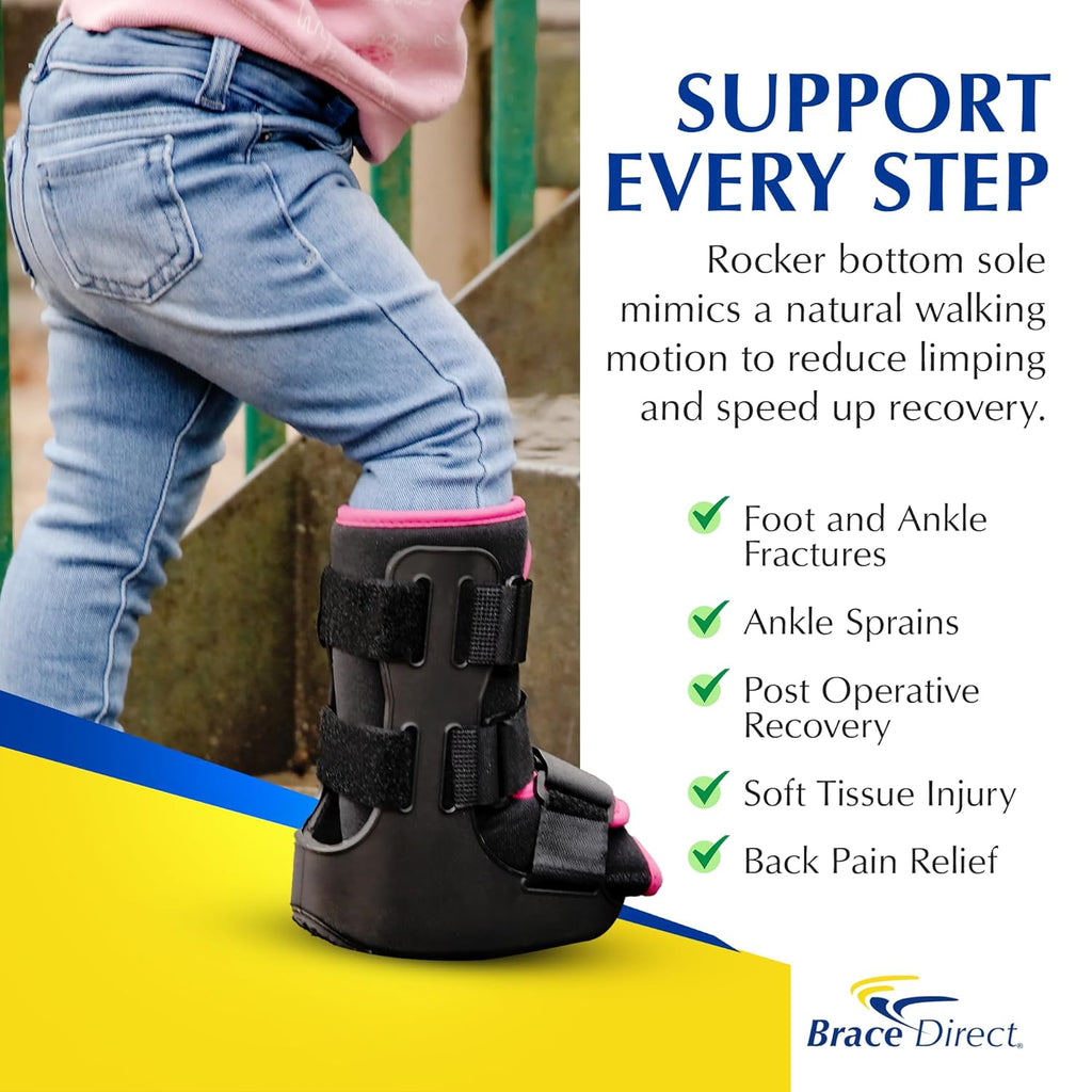 Brace Direct Pediatric Fracture Boot, Kids Walking Boot for Foot Fractures & Sprains

