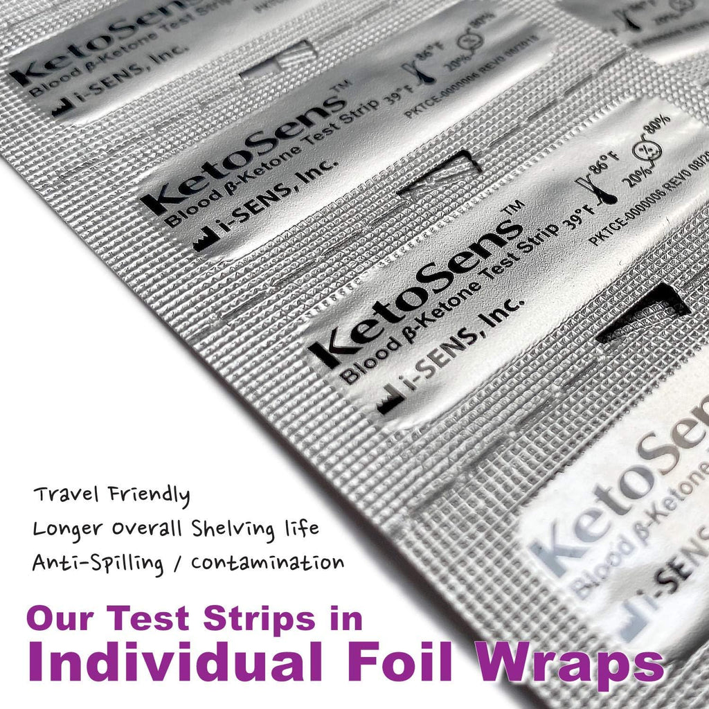KetoSens Blood Ketone Test Strips for Keto Monitoring, 50 Count Refill

