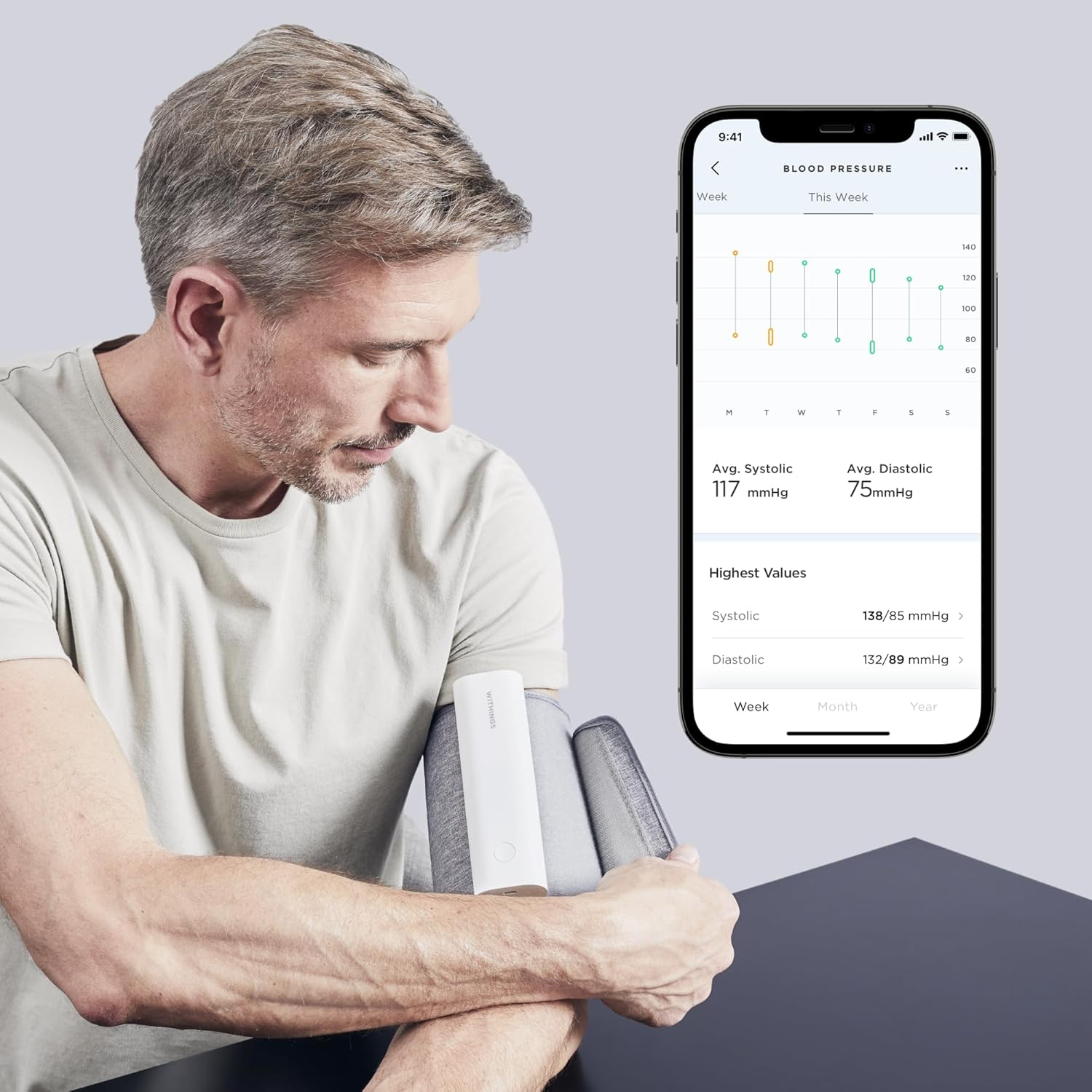 Withings BPM Connect digital blood pressure monitor cuff heart rate Wi-Fi Bluetooth FDA

