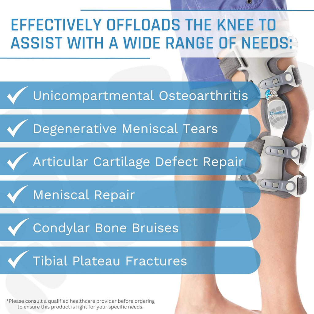Ovation Medical Game Changer Unloader Knee Brace Hinged OA Knee Support

