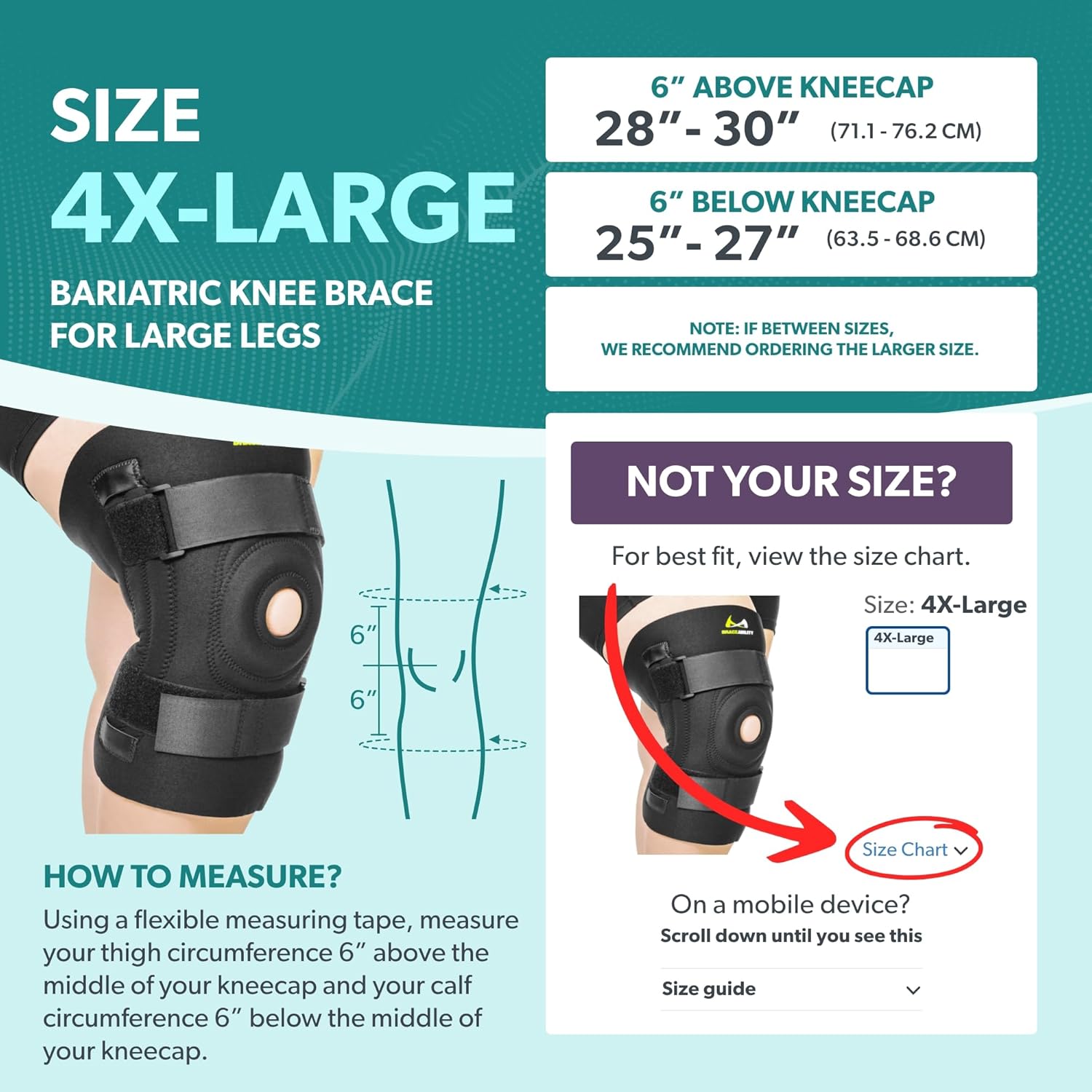 BraceAbility Bariatric Knee Brace with Side Stabilizers for Arthritis and Patellar Tendonitis

