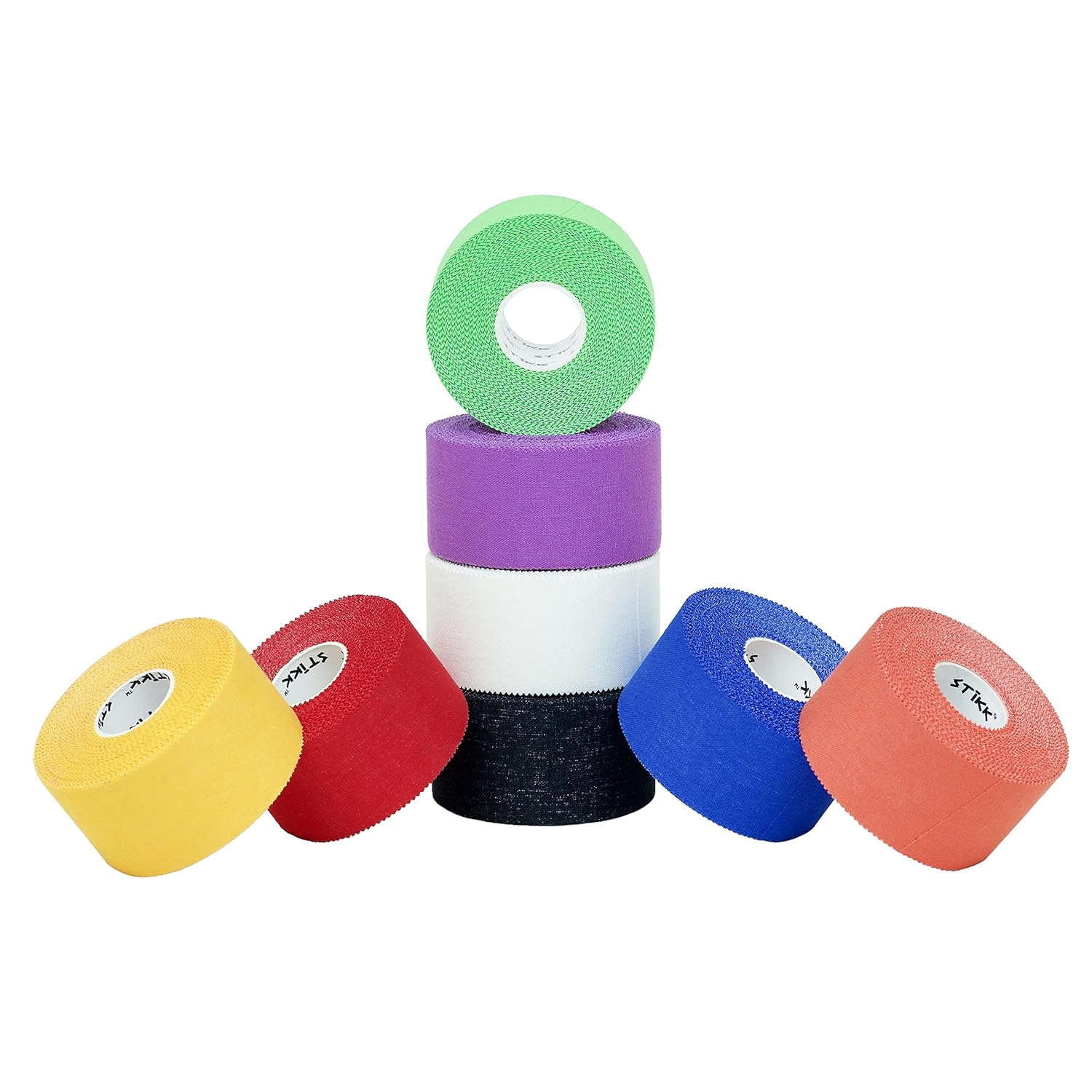 STIKK Athletic Tape 1.5 in x 15 yd Stabilizing Support for Muscle and Joint 8-Roll

