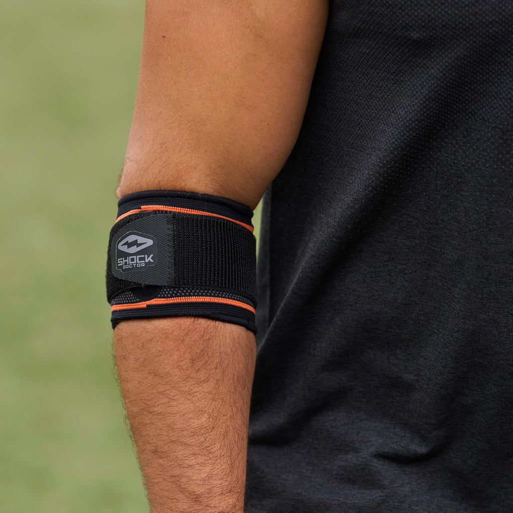 Shock Doctor Compression Elbow Sleeve with Gel Support Strap

