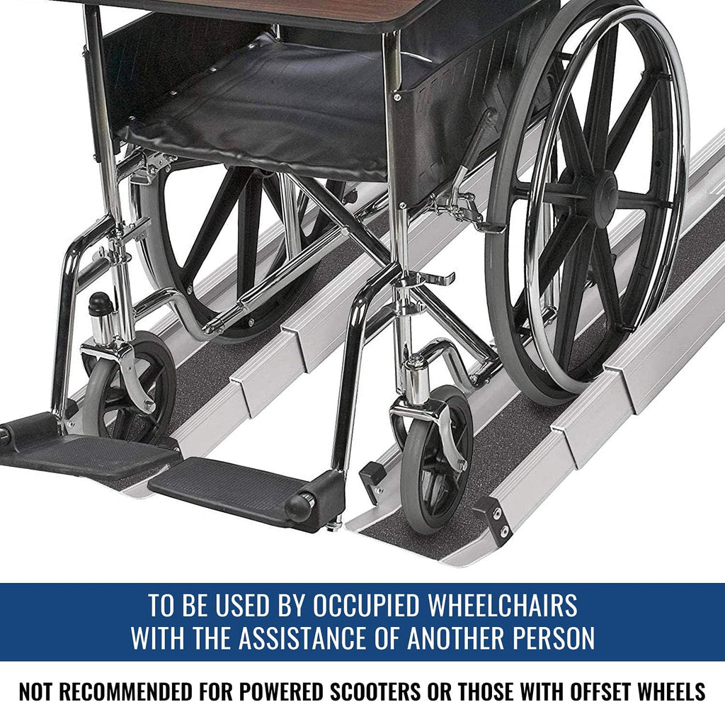 DMI Portable Wheelchair Ramp for Home, Adjustable 3-5 ft, 2-Pack Handicap Stairs

