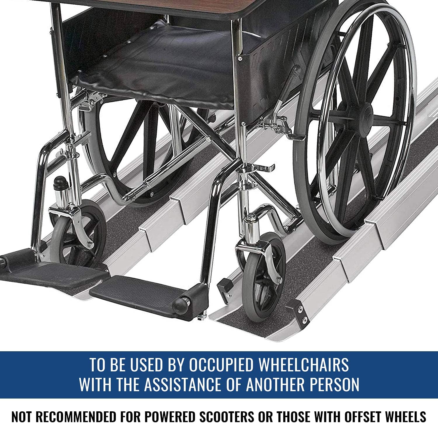 DMI Portable Wheelchair Ramp for Home, Adjustable 3-5 ft, 2-Pack Handicap Stairs

