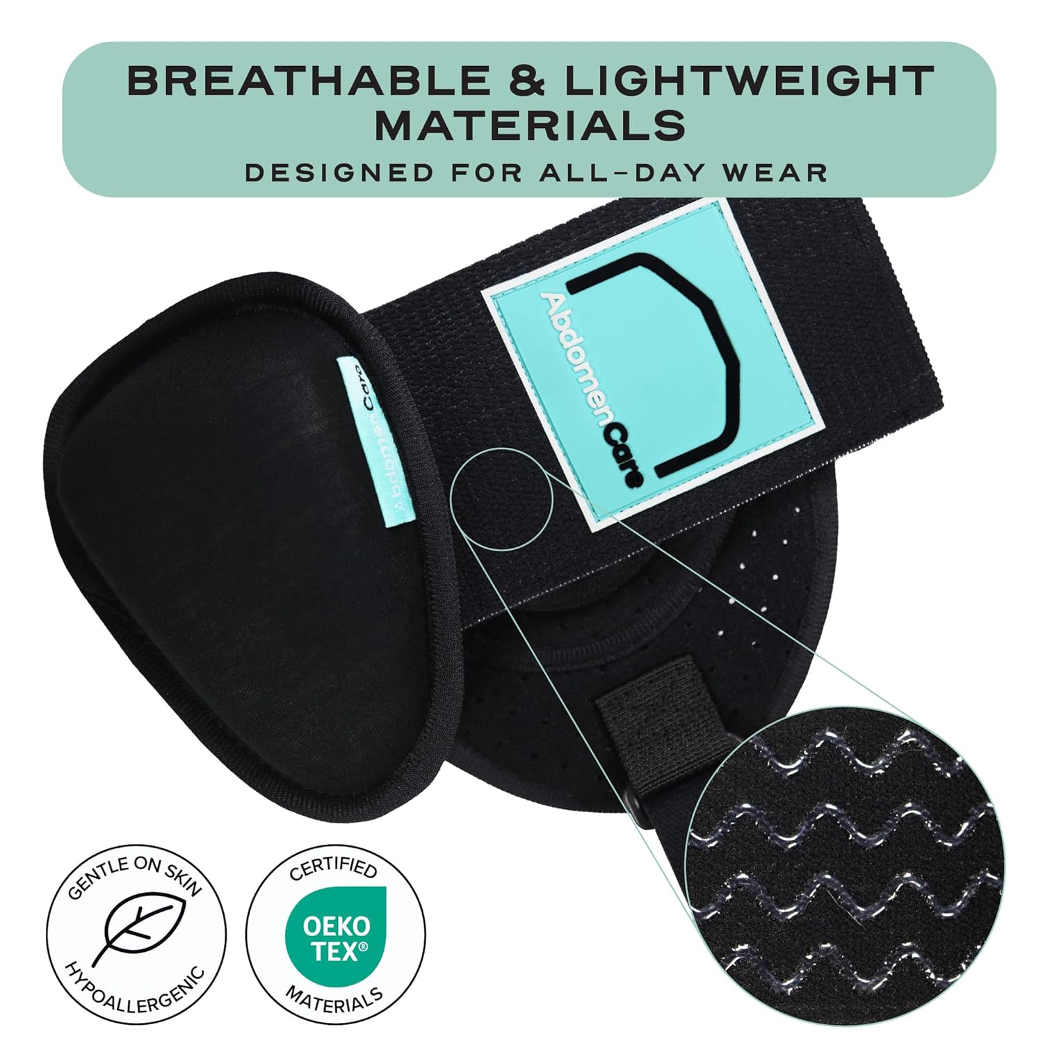 Abdomencare Inguinal Hernia Support Belt for Men & Women with 2 Compression Pads


