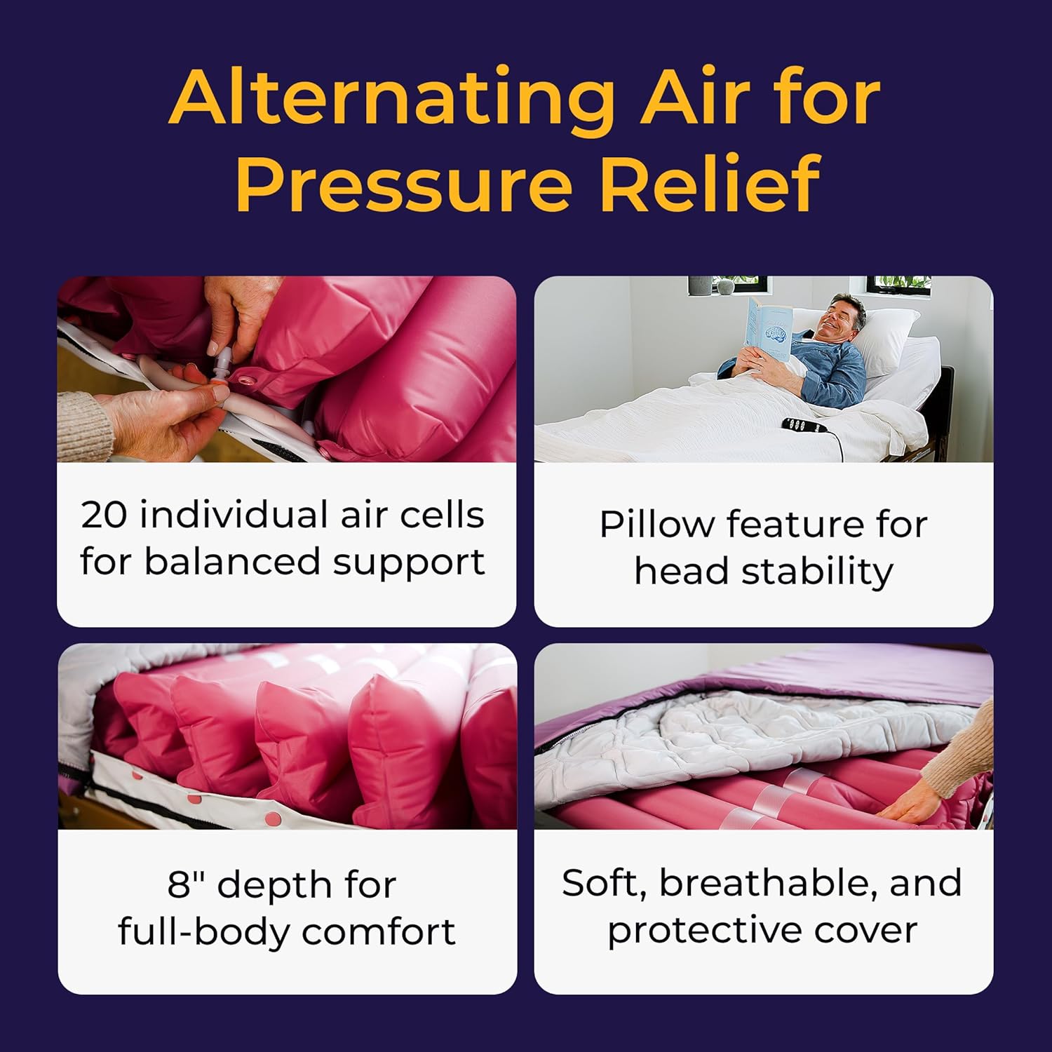 Drive Medical Med-Aire Low Air Loss Mattress Replacement System, Alternating Pressure

