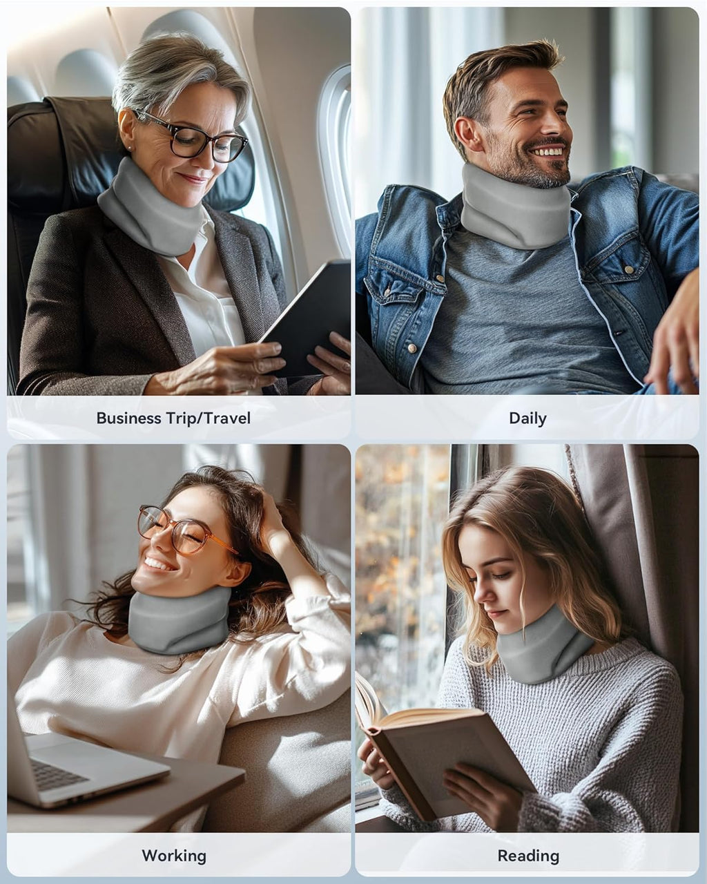 Warming Neck Brace Cervical Collar with Removable Pad and USB Neck Support

