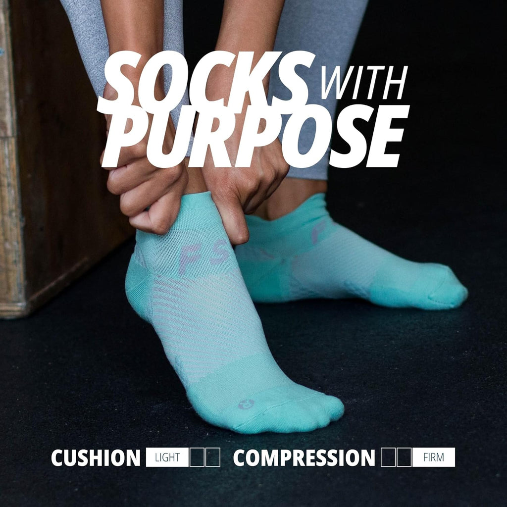 OS1st FS4 Plantar Fasciitis No Show Socks for Heel and Arch Pain Relief

