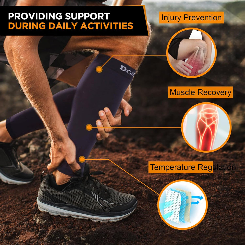 Doc Miller Graduated Compression Calf Sleeve 20–30mmHg Knee High for Men & Women

