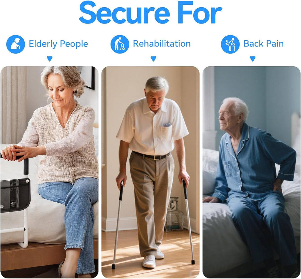 songsoso Adjustable Bed Rail for Seniors, Bedside Support for Elderly, 300 lb

