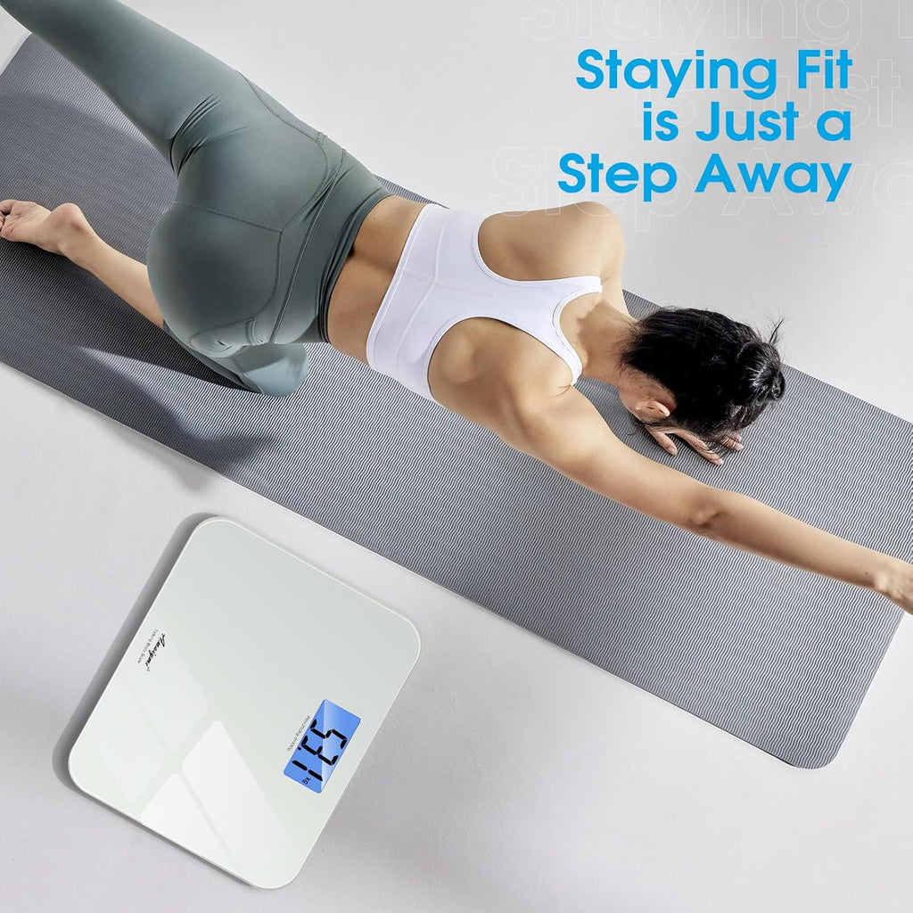 Talking Bathroom Scale with Voice, Large LCD, Auto On/Off, 551 lb Capacity

