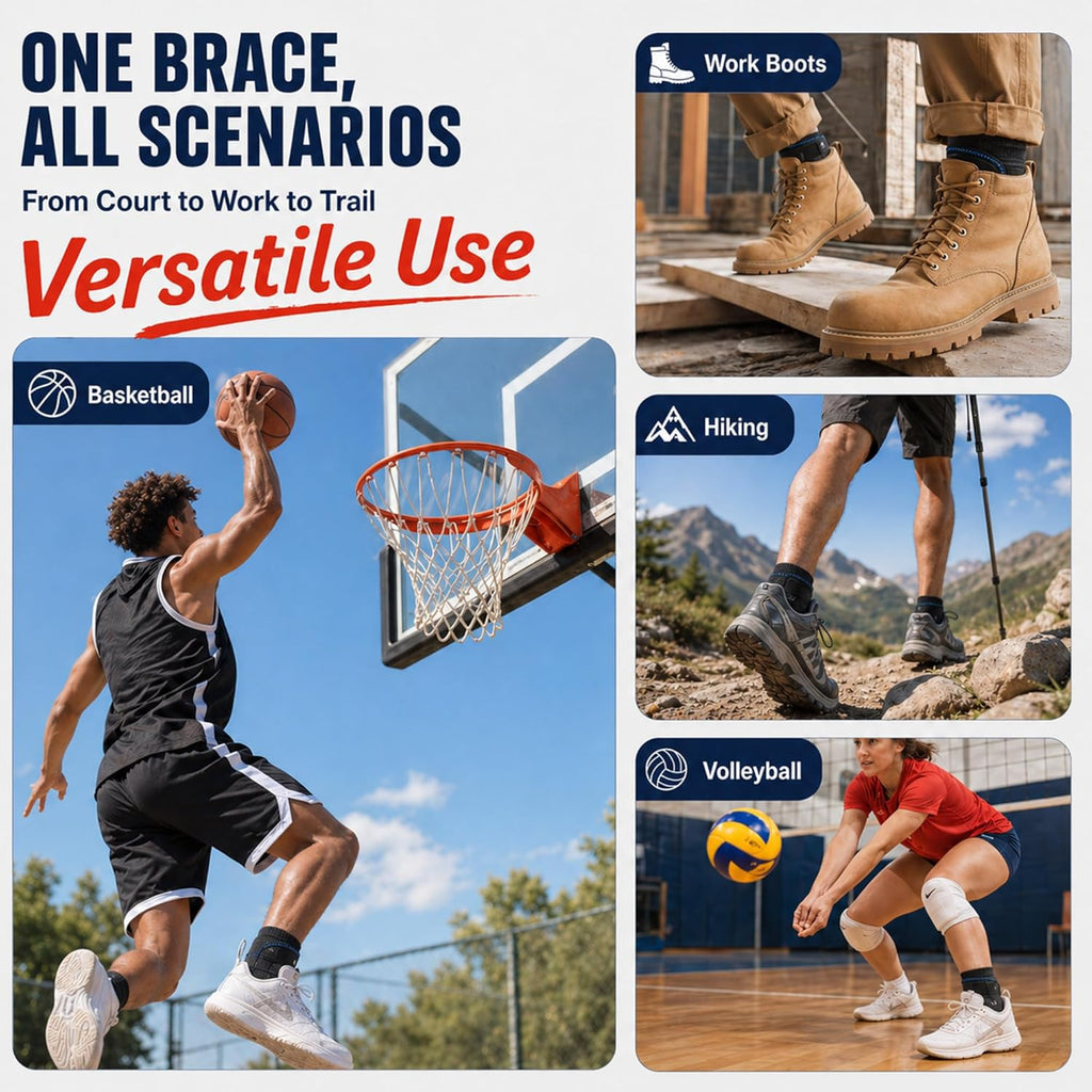 Figure 8 Ankle Brace for Men and Women, Ankle Stabilizer with Pull Lace Fit

