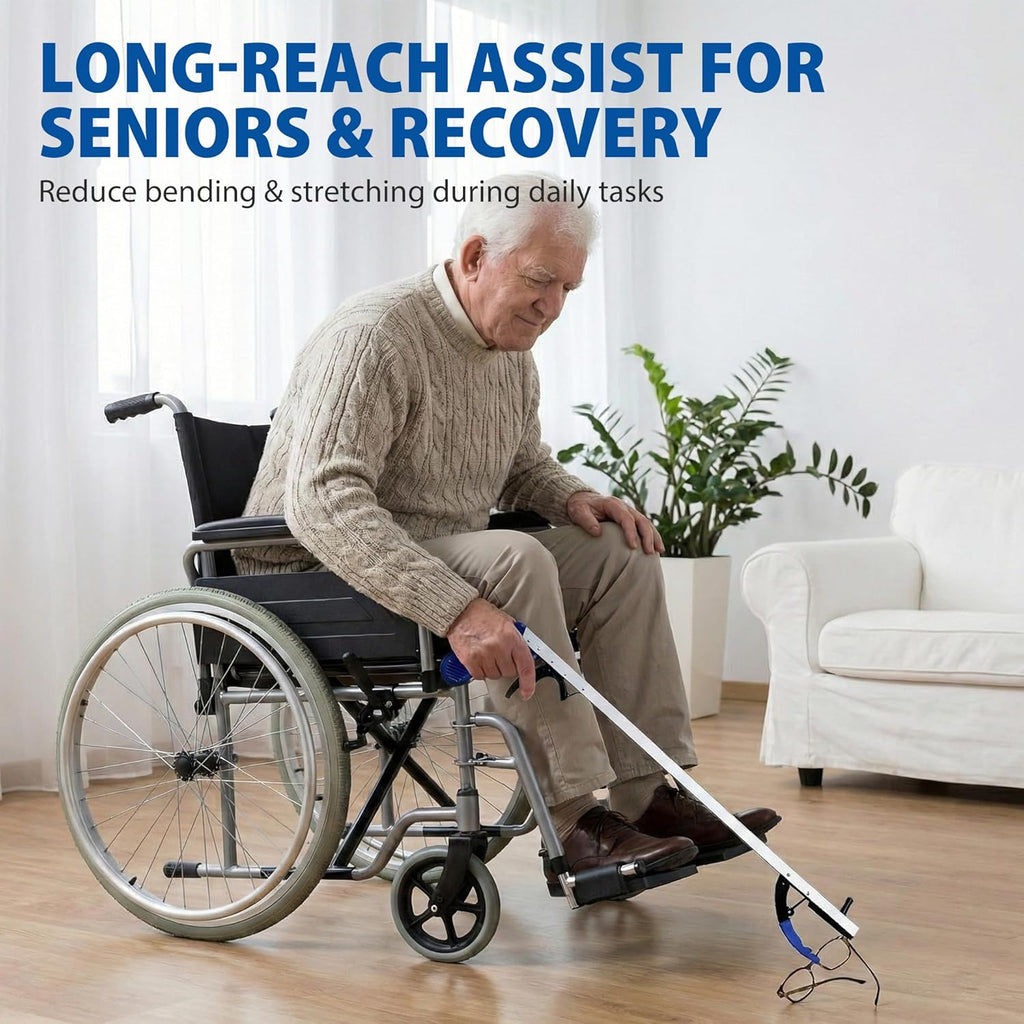 Blue Jay Magnetic Tip Reacher Grabber Tool for Seniors, Long Reach Pickup Tool

