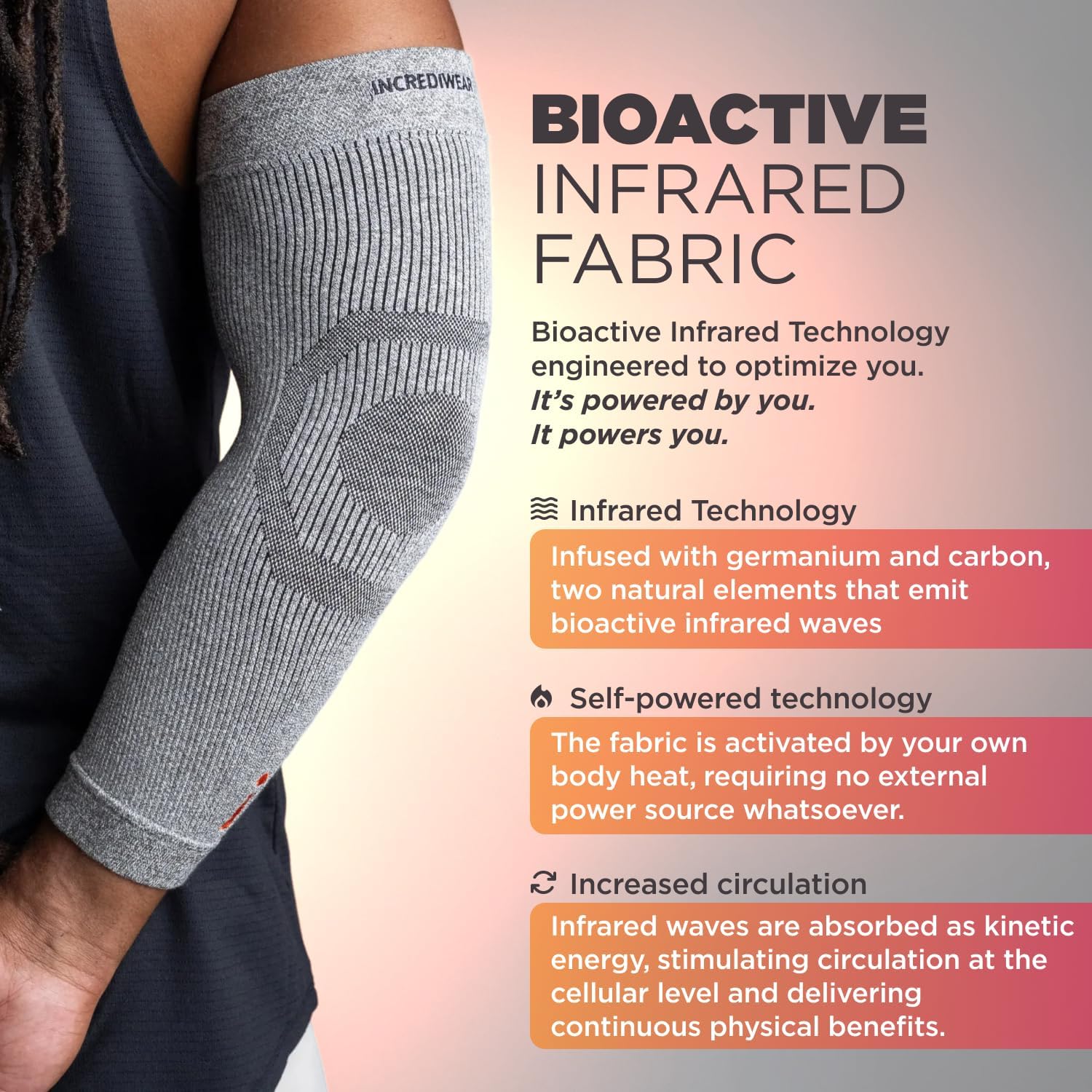Incrediwear Elbow Sleeve Elbow Brace for Support, Tendonitis, Golf & Tennis

