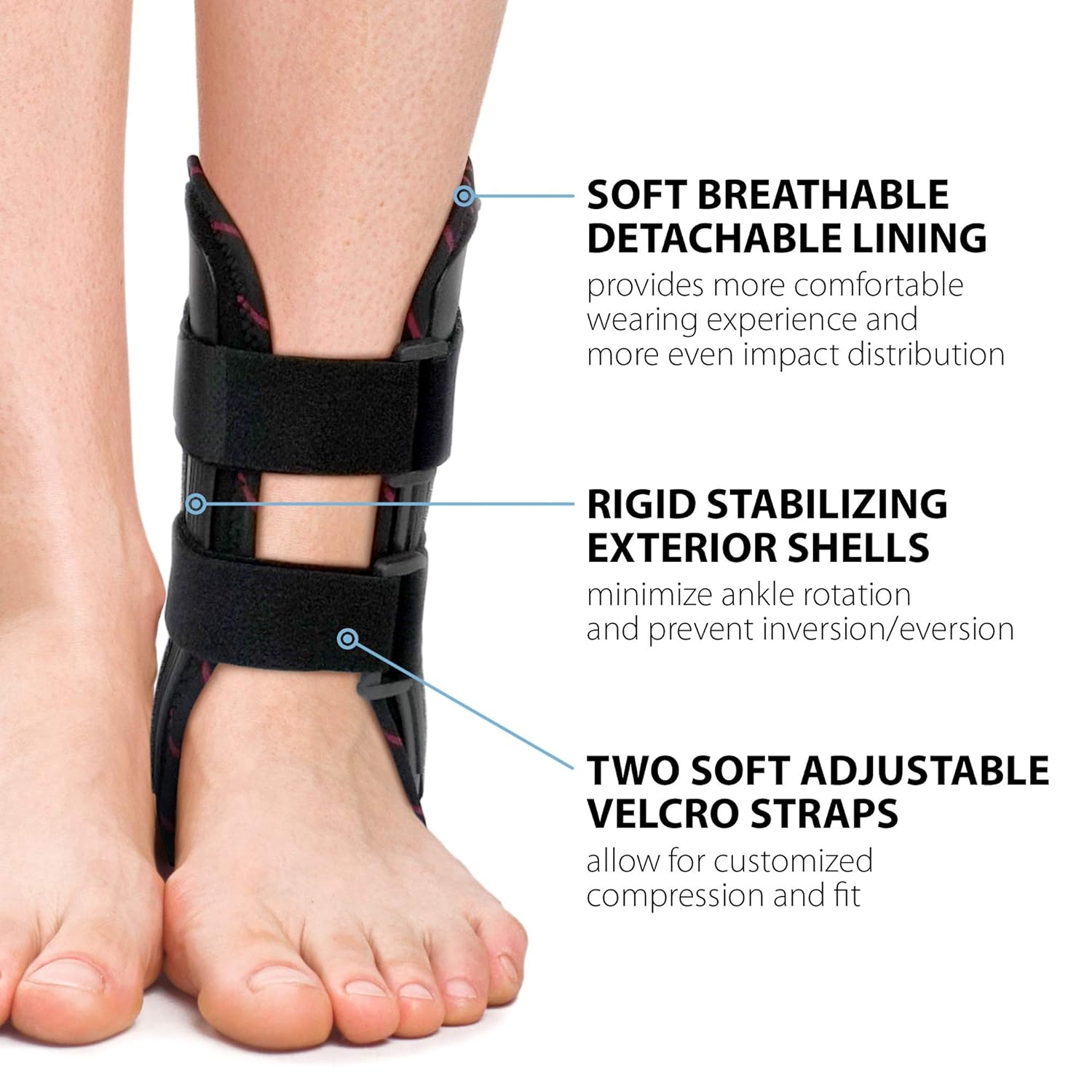 ORTONYX Ankle Stabilizer Brace Stirrup Splint for Foot Injuries, Tendonitis

