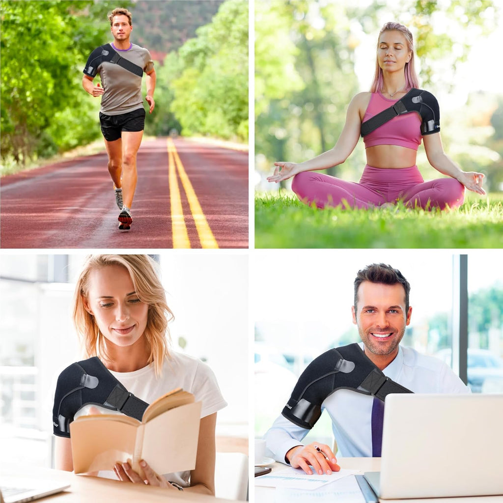 Suptrust Shoulder Brace for Women and Men, Adjustable Shoulder Support Sleeve Wrap

