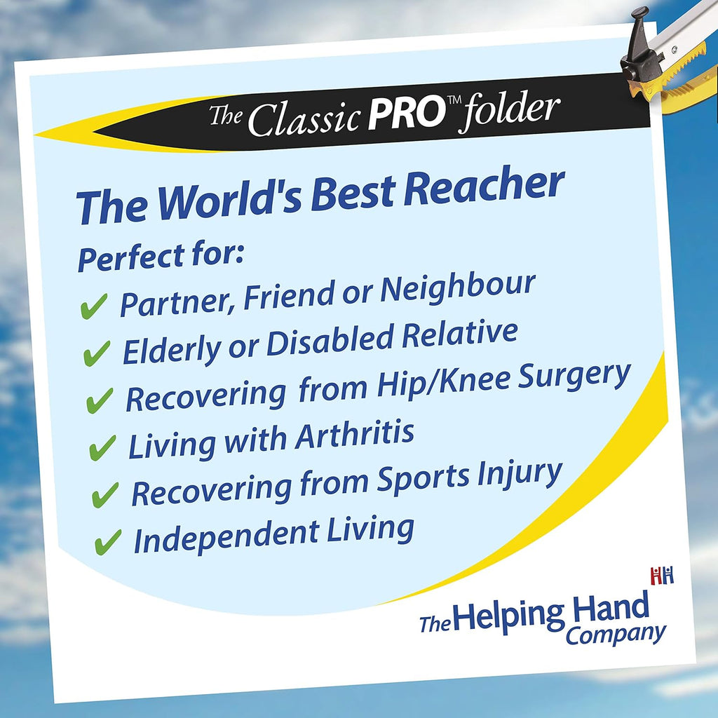 Helping Hand Company Classic Pro Folding Reacher Grabber Long-Handled Pickup Tool

