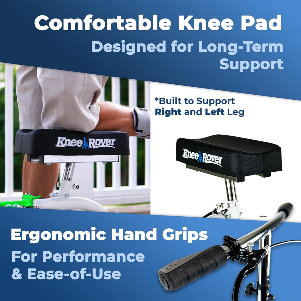 KneeRover GO Knee Scooter Knee Walker Crutch Alternative, Compact Portable

