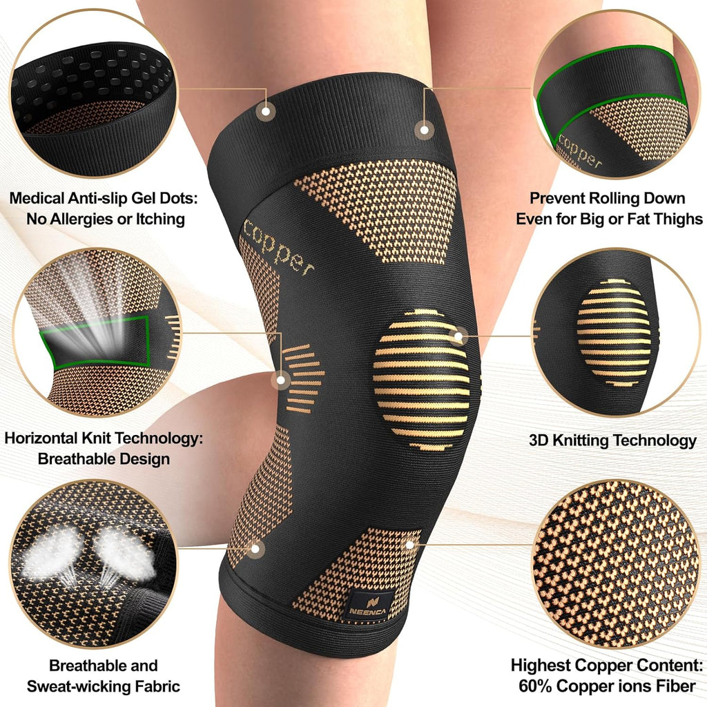 NEENCA Knee Compression Sleeve for Knee Pain, Arthritis, ACL & Joint Support

