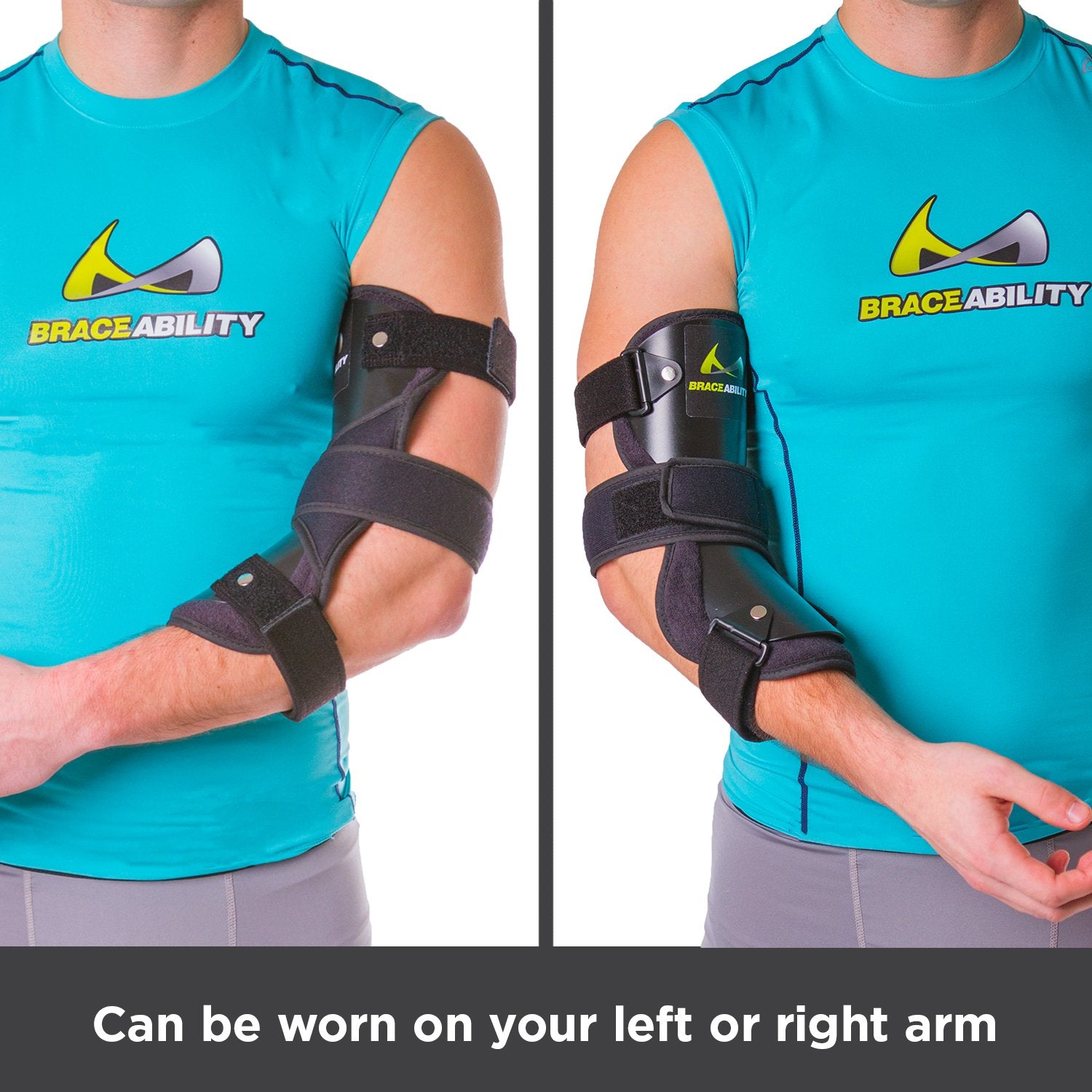 BraceAbility Cubital Tunnel Elbow Brace Splint for Ulnar Nerve Pain Relief

