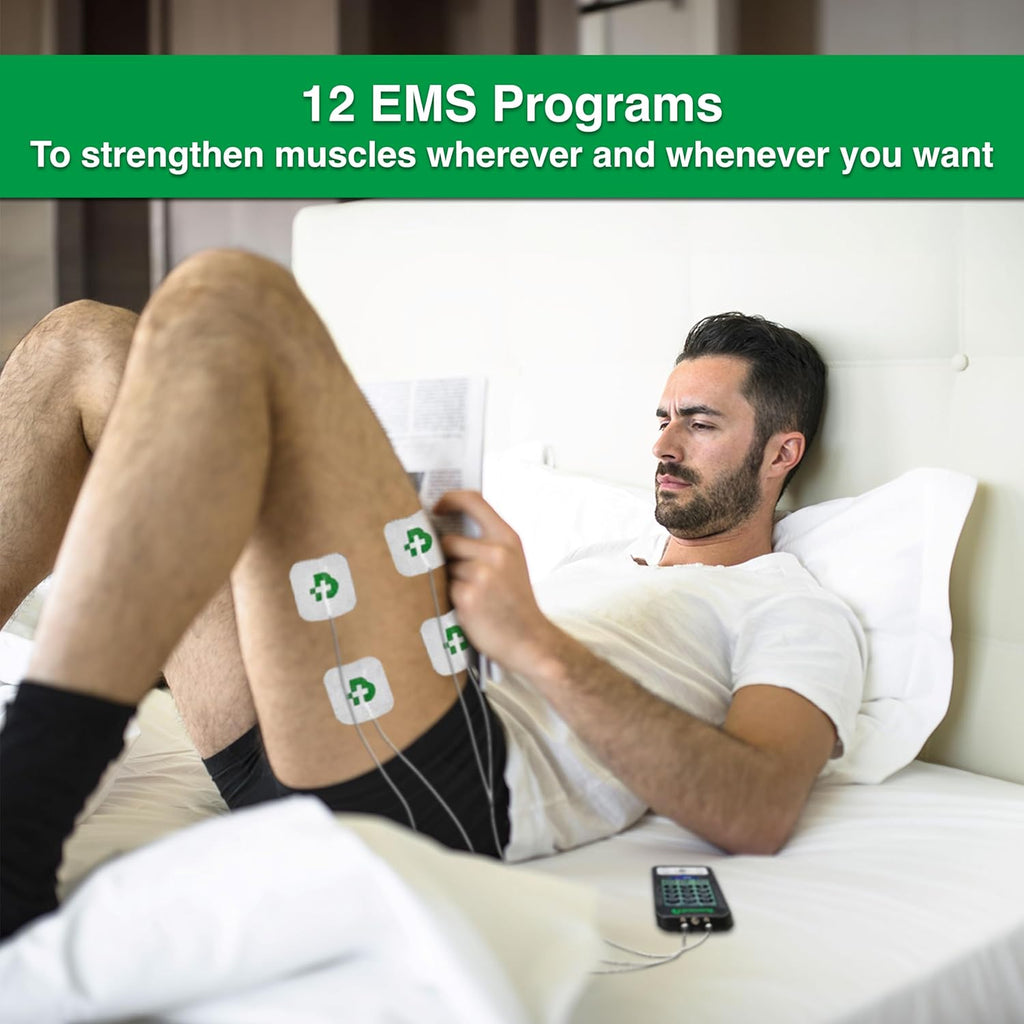 TESMED Trio 6.5 USB Rechargeable TENS EMS Muscle Stimulator with 4 Electrodes

