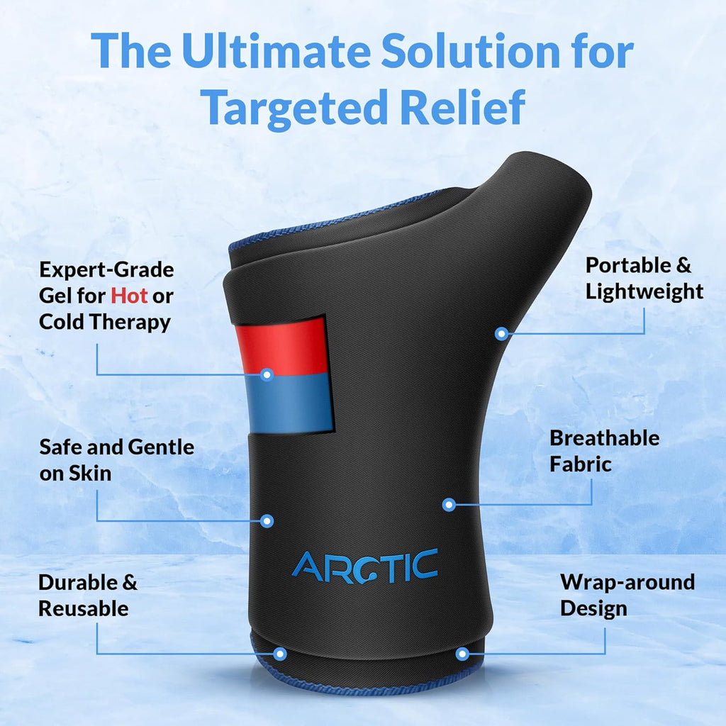 Two-Pack Reusable Thumb & Wrist Ice Pack, Hot Cold Compression for Hand Pain Relief

