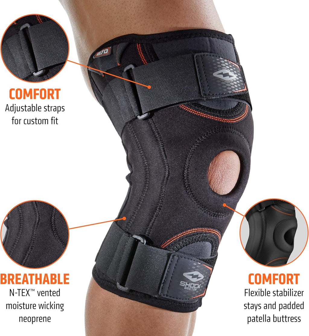 Shock Doctor Knee Brace Compression Sleeve for Patella Support and Stability

