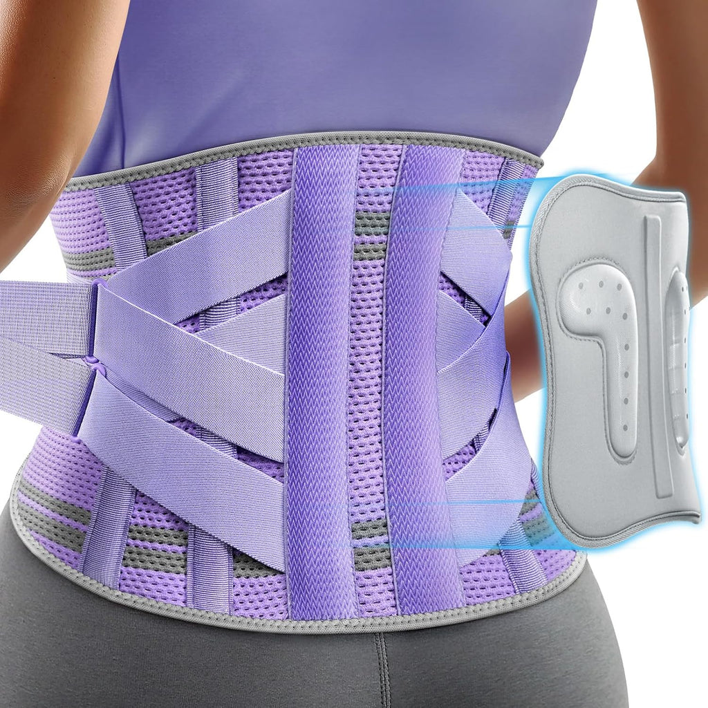 Rakiie Women’s Lower Back Brace with 9 Support System Lumbar Support for Sciatica

