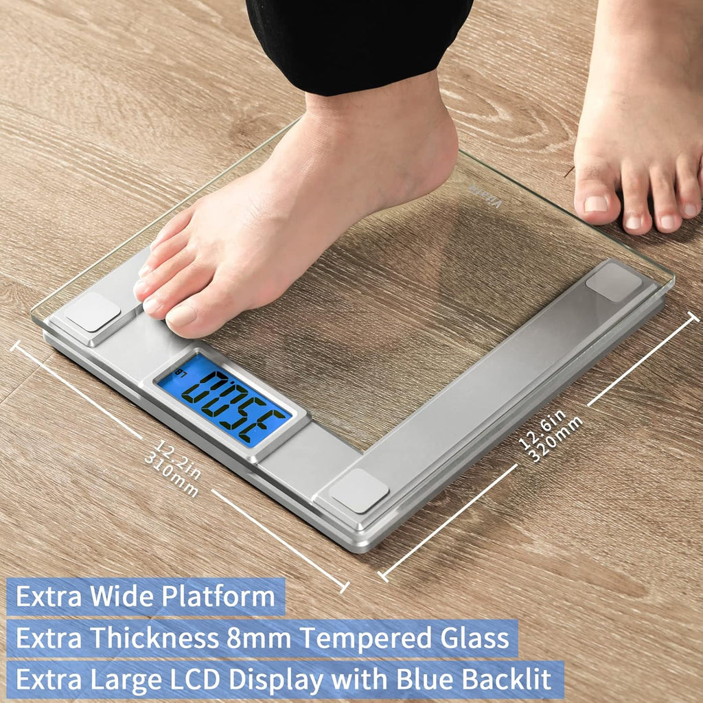 Vitafit Digital Bathroom Scale BMI Smart App Tempered Glass 8mm LCD

