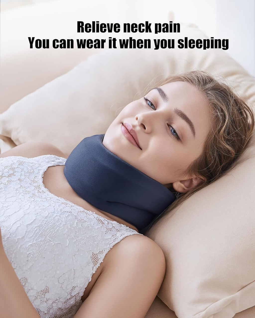 Neck Brace for Sleeping with Cervical Collar Support for Neck Pain Relief

