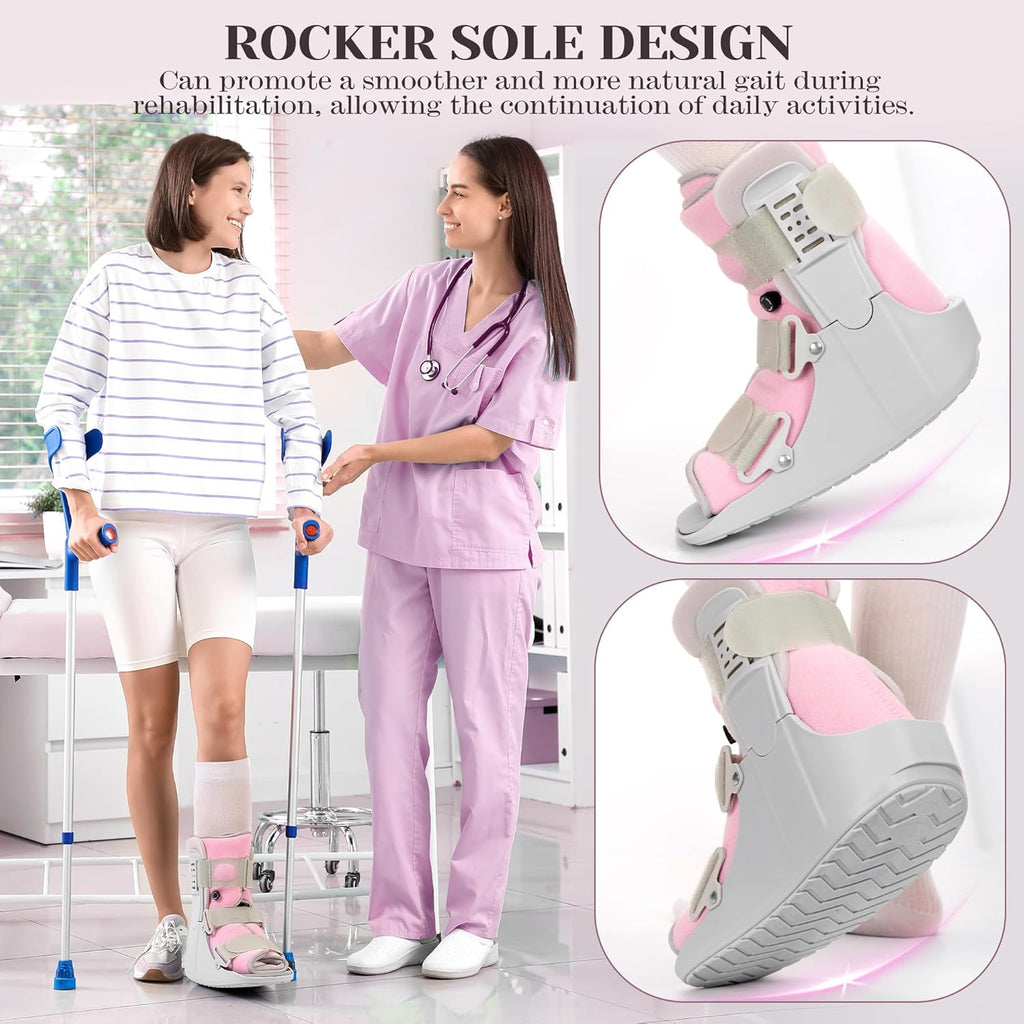 Jewlri Air Cam Walker Boot for Broken Foot, Adjustable Fracture Support

