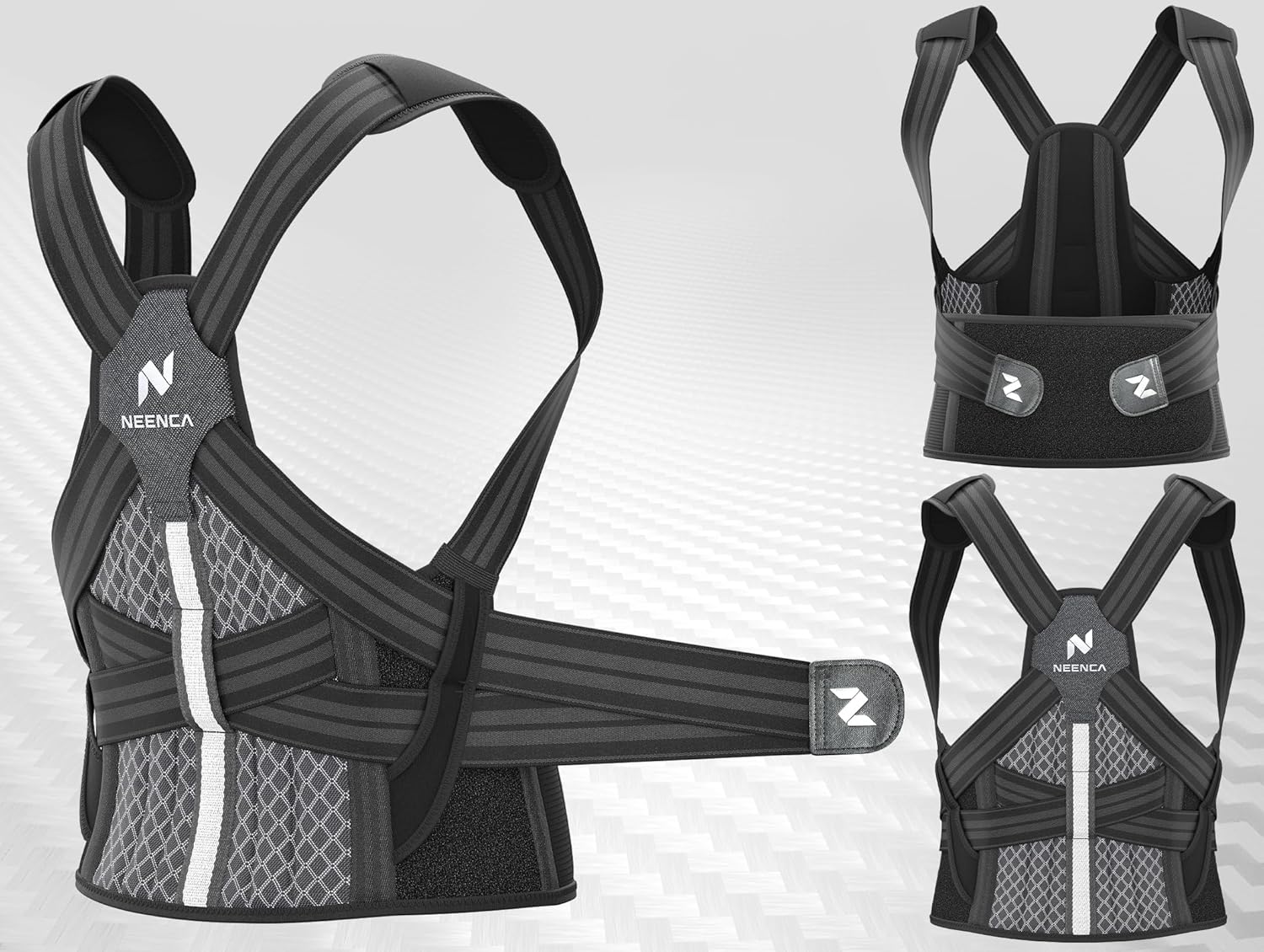 NEENCA Medical Posture Corrector Back Brace with Adjustable Back Support

