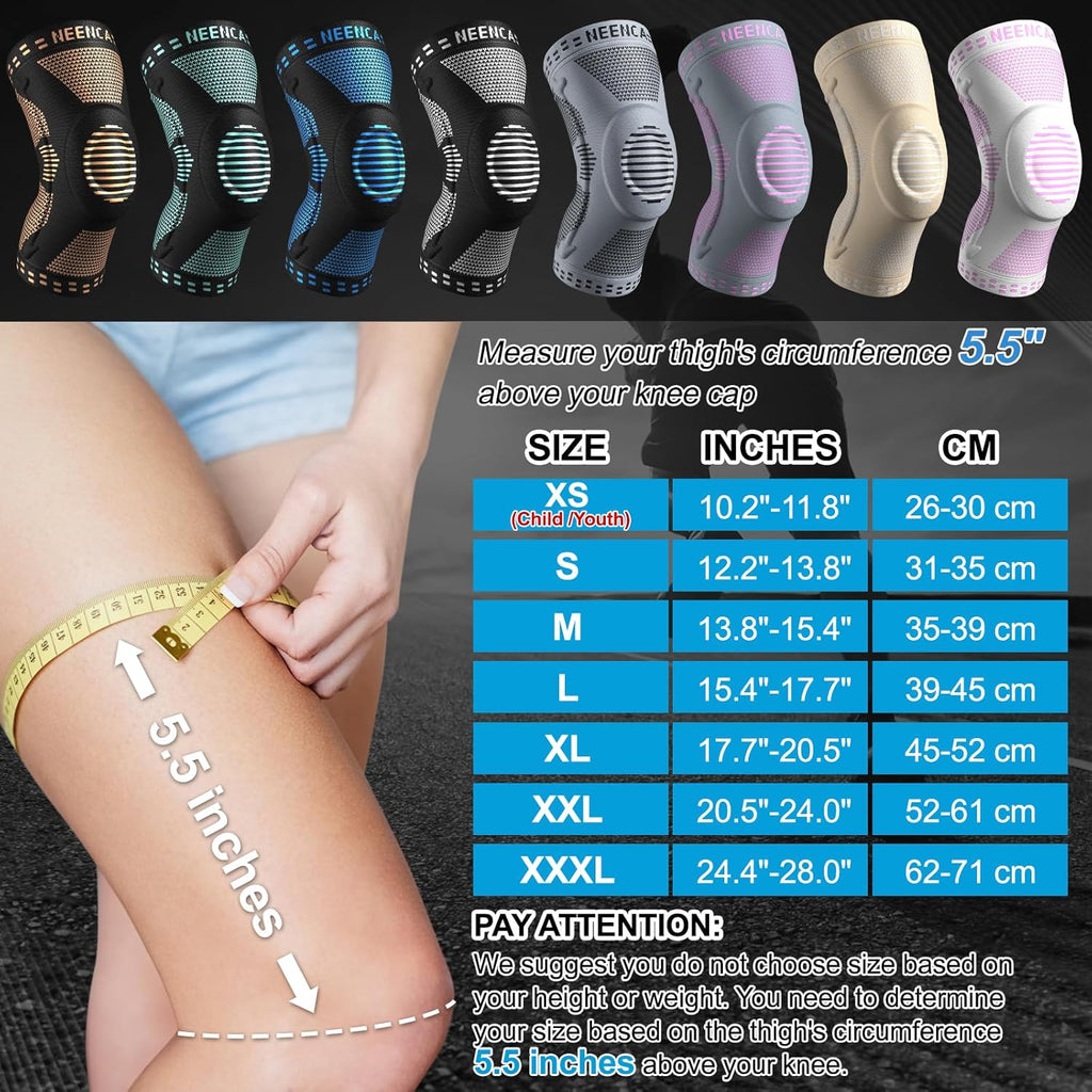 NEENCA Professional Knee Brace for Pain Relief with Patella Gel Pad & Stabilizers

