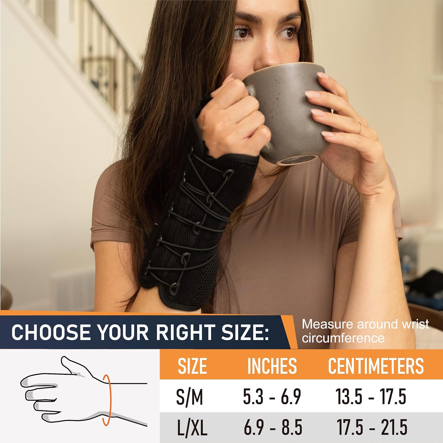Comforband Quick-Strap Wrist & Thumb Spica Splint Adjustable Support Brace

