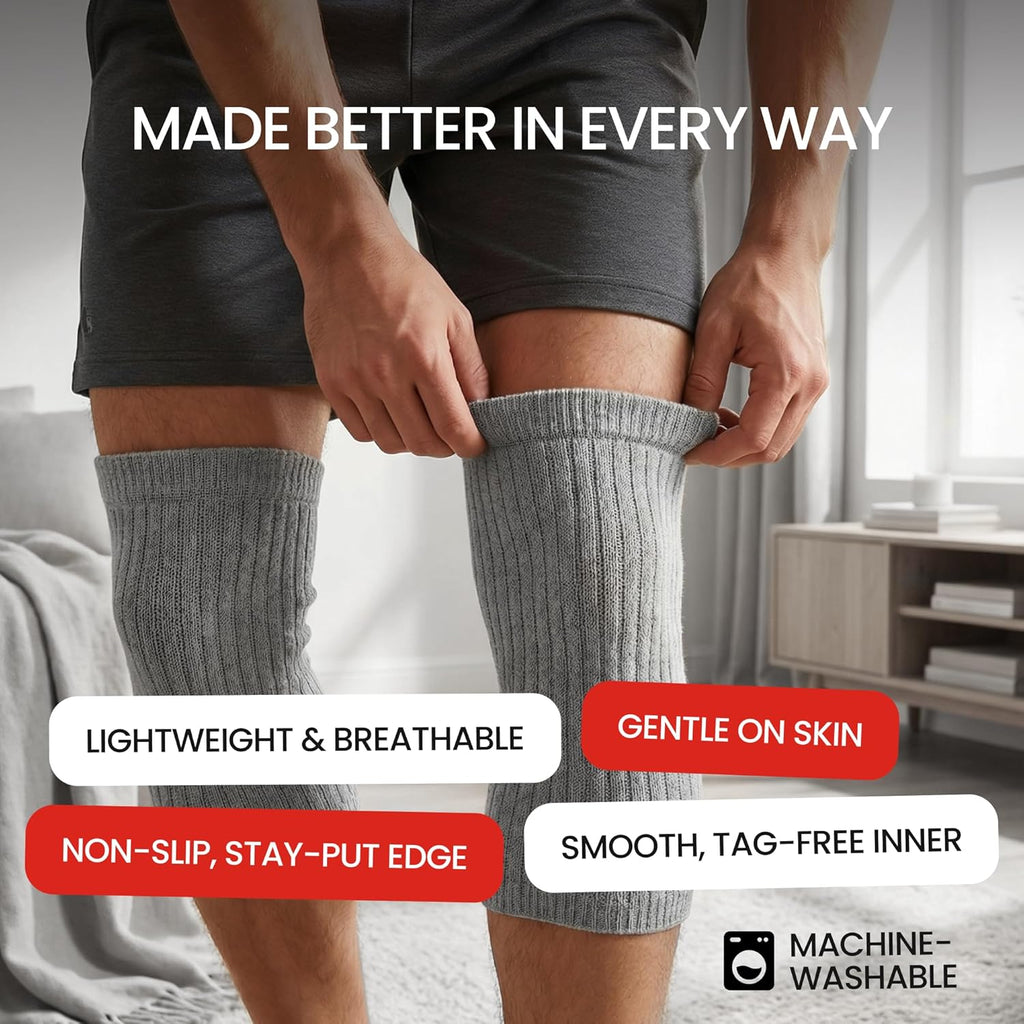 SENIOR iCARE Elastic Cotton Knee Warmers Knee Sleeves for Men and Women

