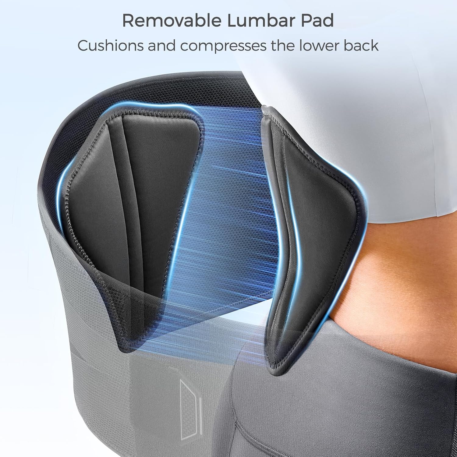 FREETOO Lumbar Back Brace for Lower Back Pain Relief with Removable Pad and Pulley

