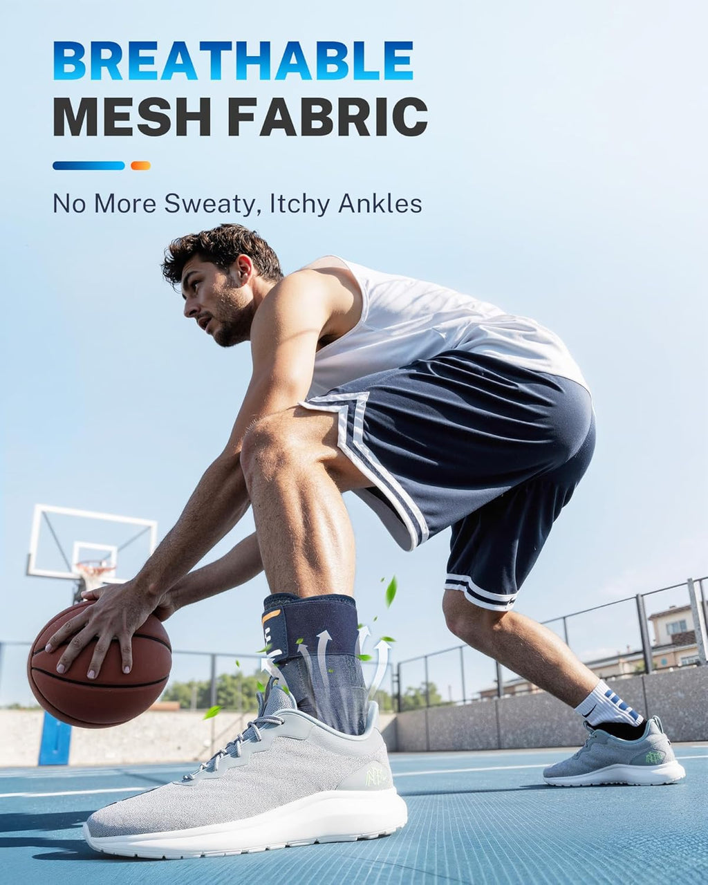 Ankle Brace with Quick Lace Up, Figure 8 Compression Support for Achilles


