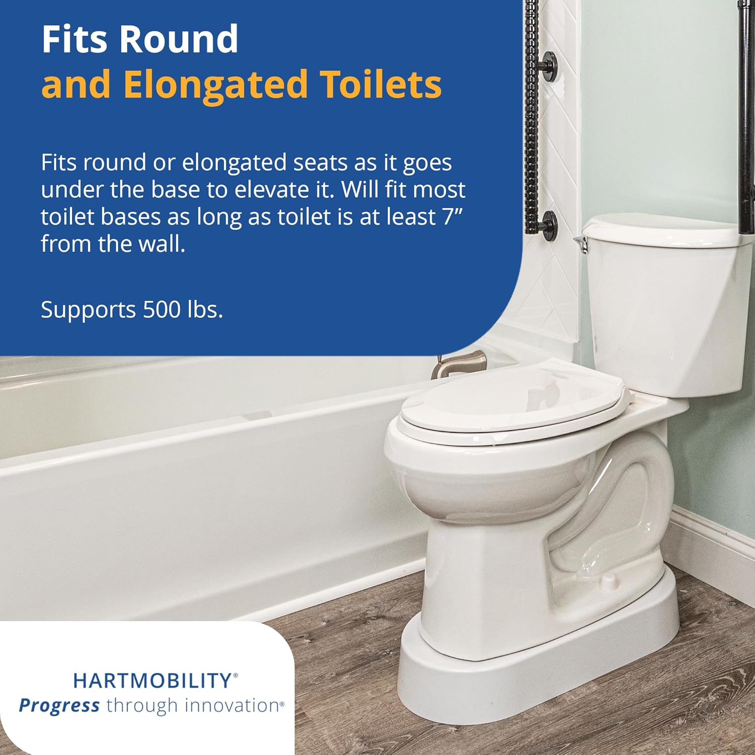 Toilevator Toilet Riser Base for Elevated Toilet Seat, Stable Support

