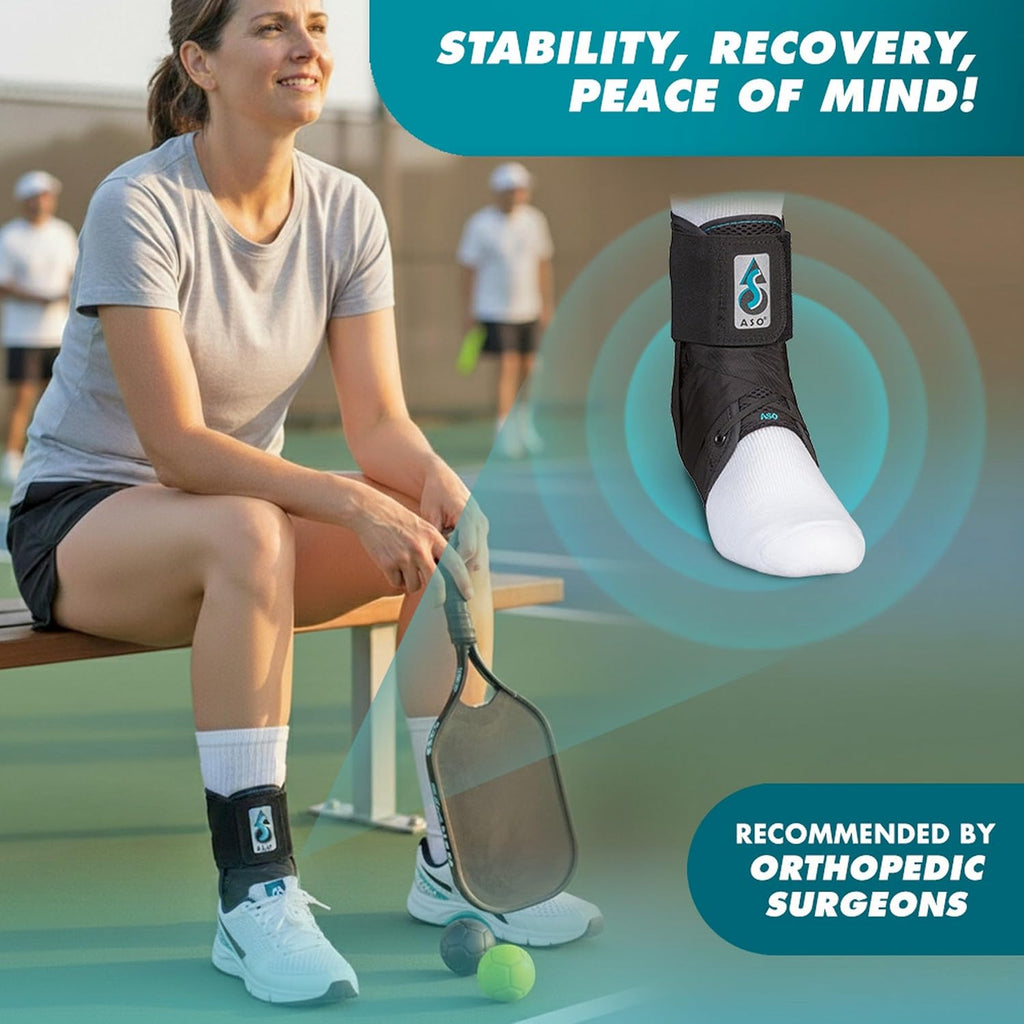 Med Spec ASO Lace-Up Ankle Stabilizer Brace for Sprains and Peroneal Tendonitis

