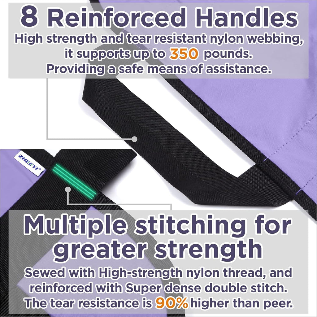 ZHEEYI Positioning Bed Pad with Reinforced Handles, Patient Transfer Sheet 43x36 in

