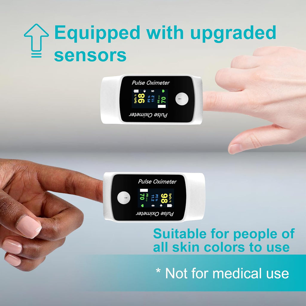 Bluetooth Fingertip Pulse Oximeter with Respiration Rate, Portable SpO2 Monitor

