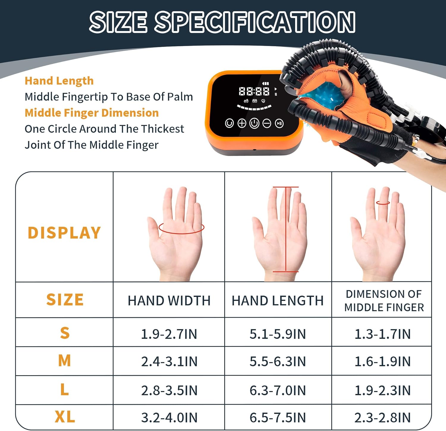 FocuBoody Rehabilitation Robot Gloves for Stroke Recovery, Finger Exercise USB Rechargeable

