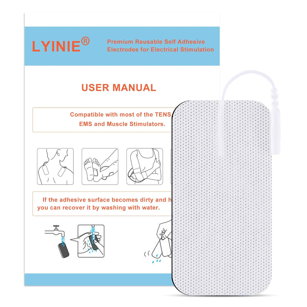 TENS Unit Replacement Electrode Pads, Reusable Latex-Free Self-Stick 24 Pack

