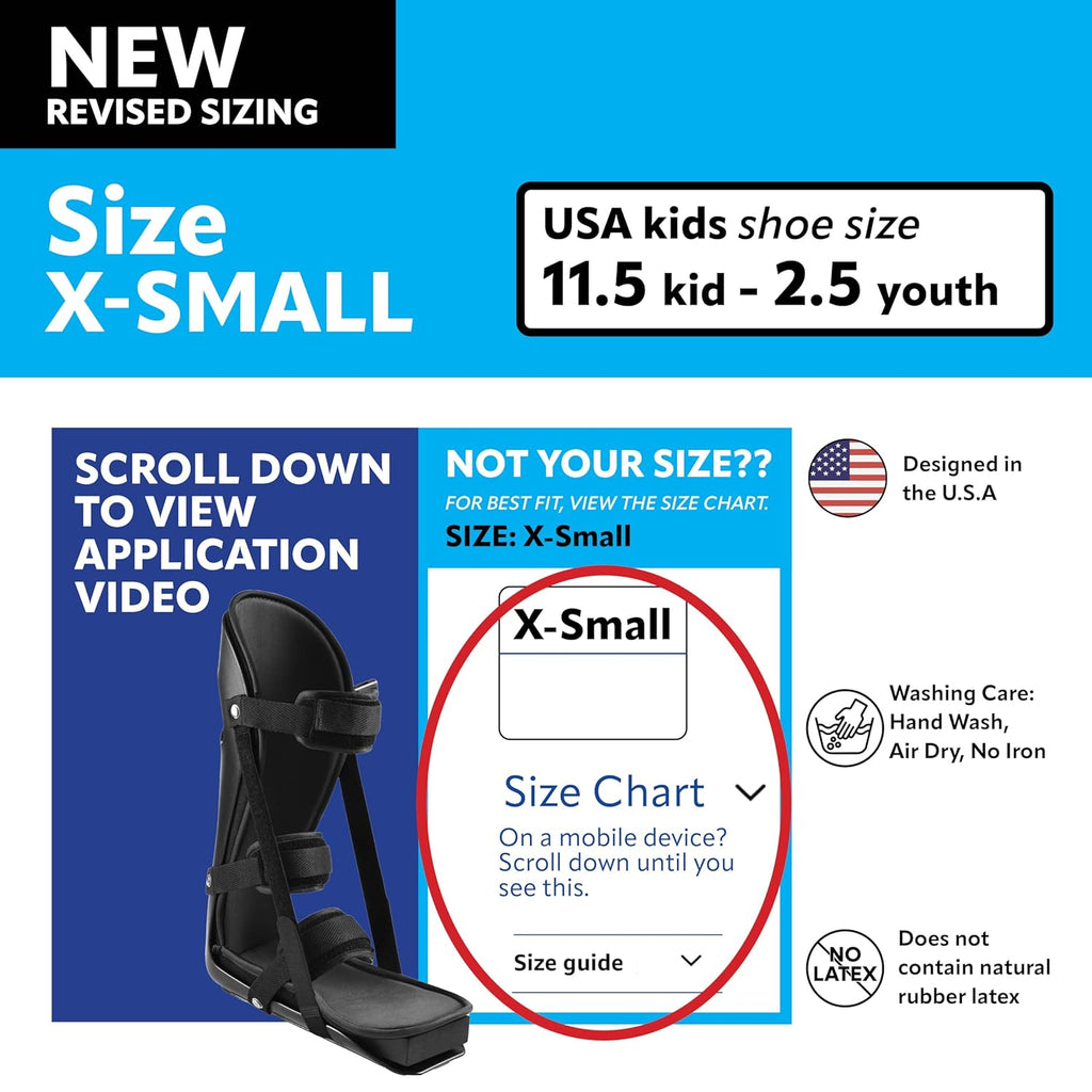 Kids Adjustable Night Splint for Plantar Fasciitis, Achilles, Heel Spur Foot Brace

