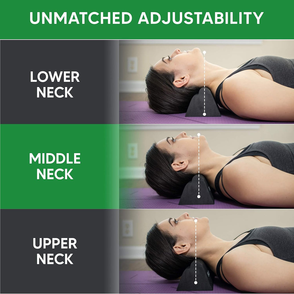 Lumia Wellness Cervical Traction Block, Firm Closed-Cell EVA Neck Stretcher

