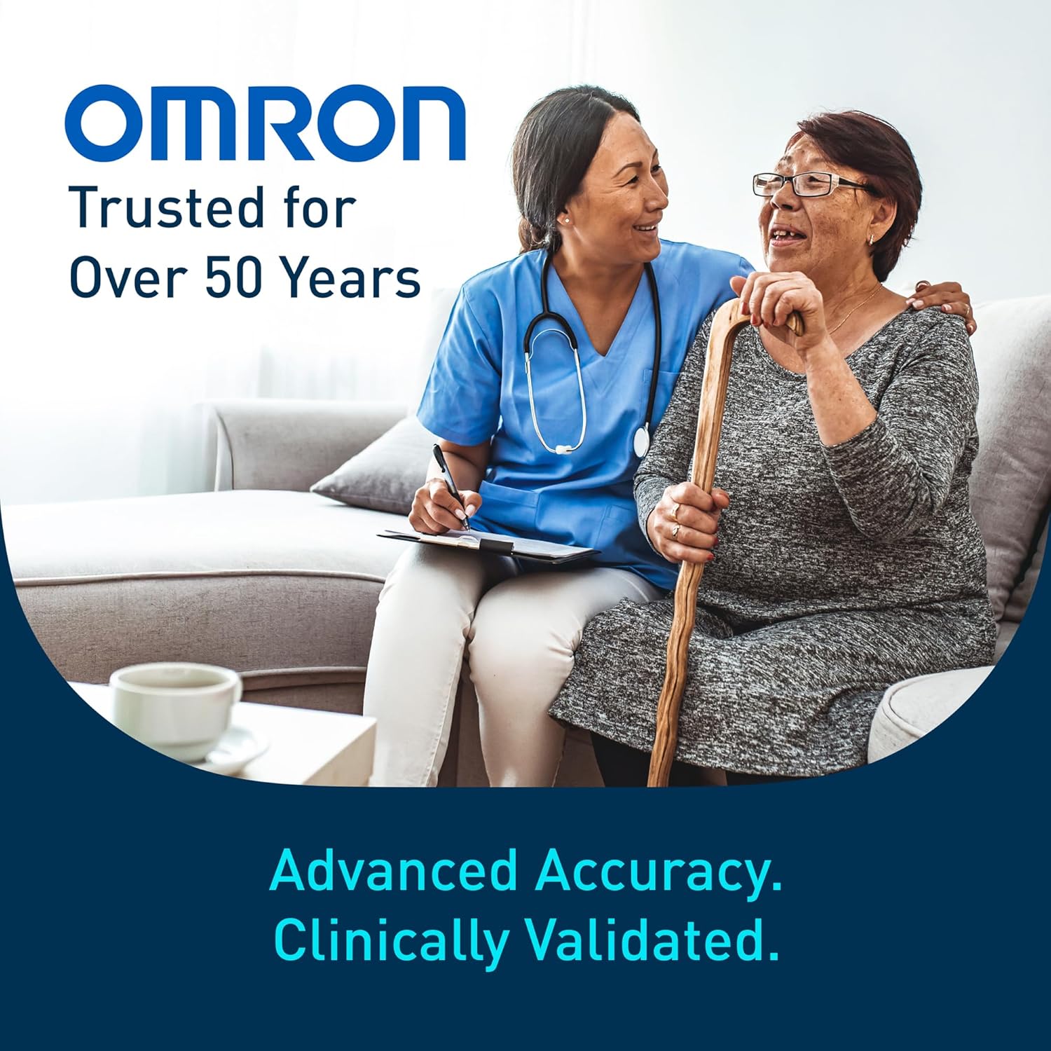 Omron Evolv Wireless Upper Arm Blood Pressure Monitor with Bluetooth and OMRON Connect App

